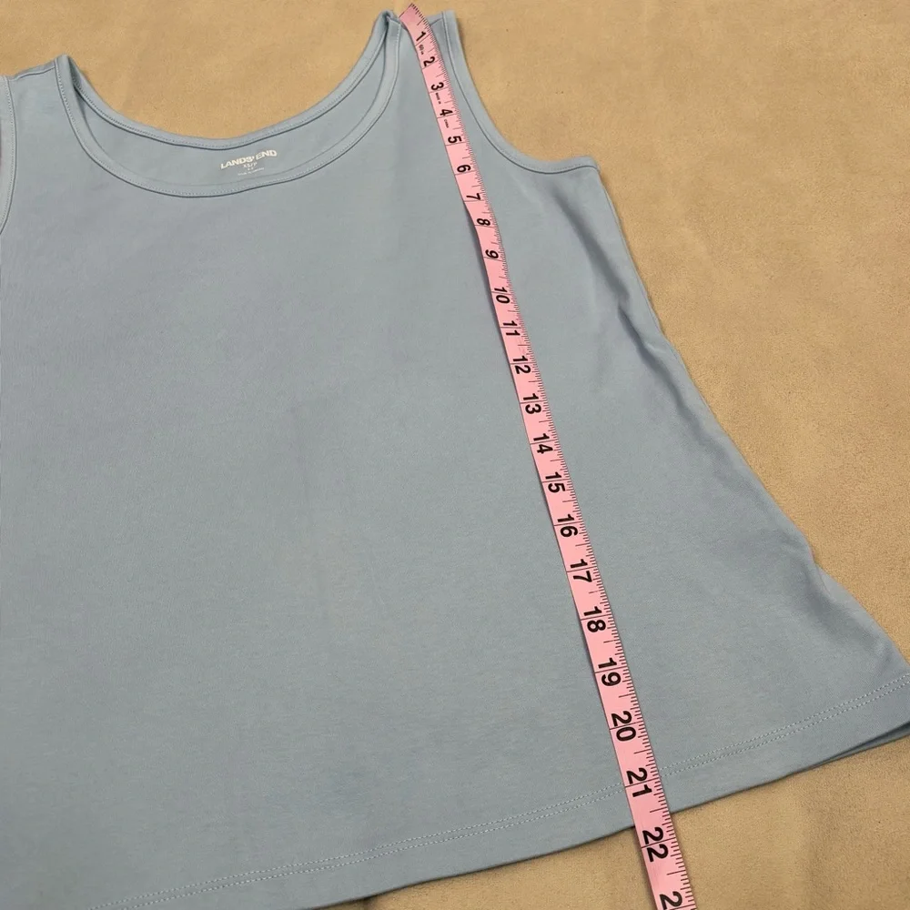 Lands’ End‎ Light Blue Sleeveless Tank Top Size XSP Petite 2-4P Cotton Pullover - Picture 7 of 10